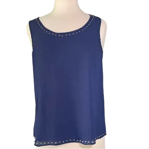 a.n.a Tops - a.n.a Royal Blue Tank Top with Stud Details